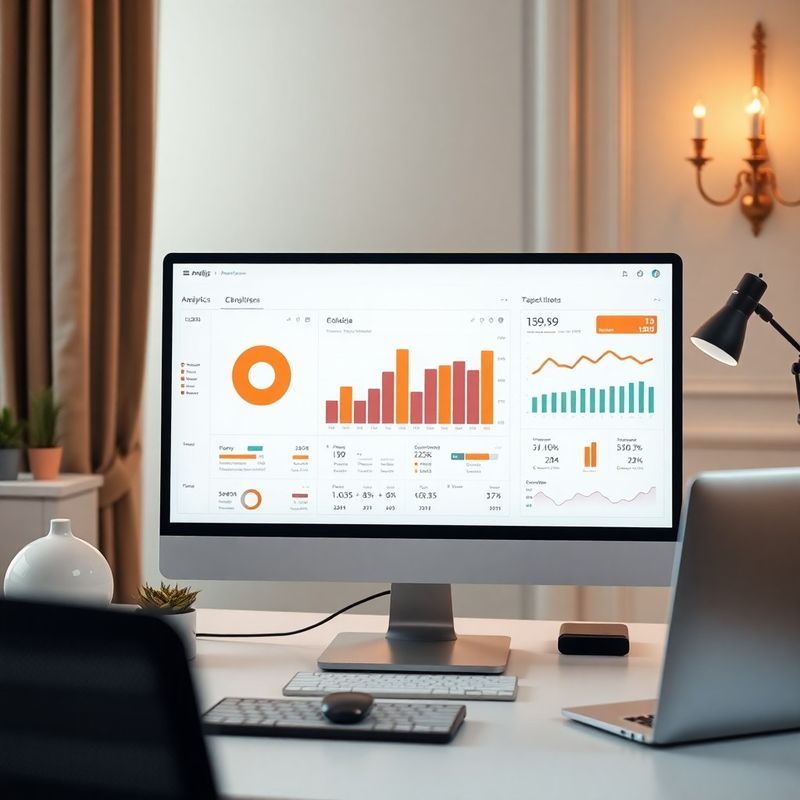 Snímka analytického dashboardu Atelier Baláž v teplých tónoch